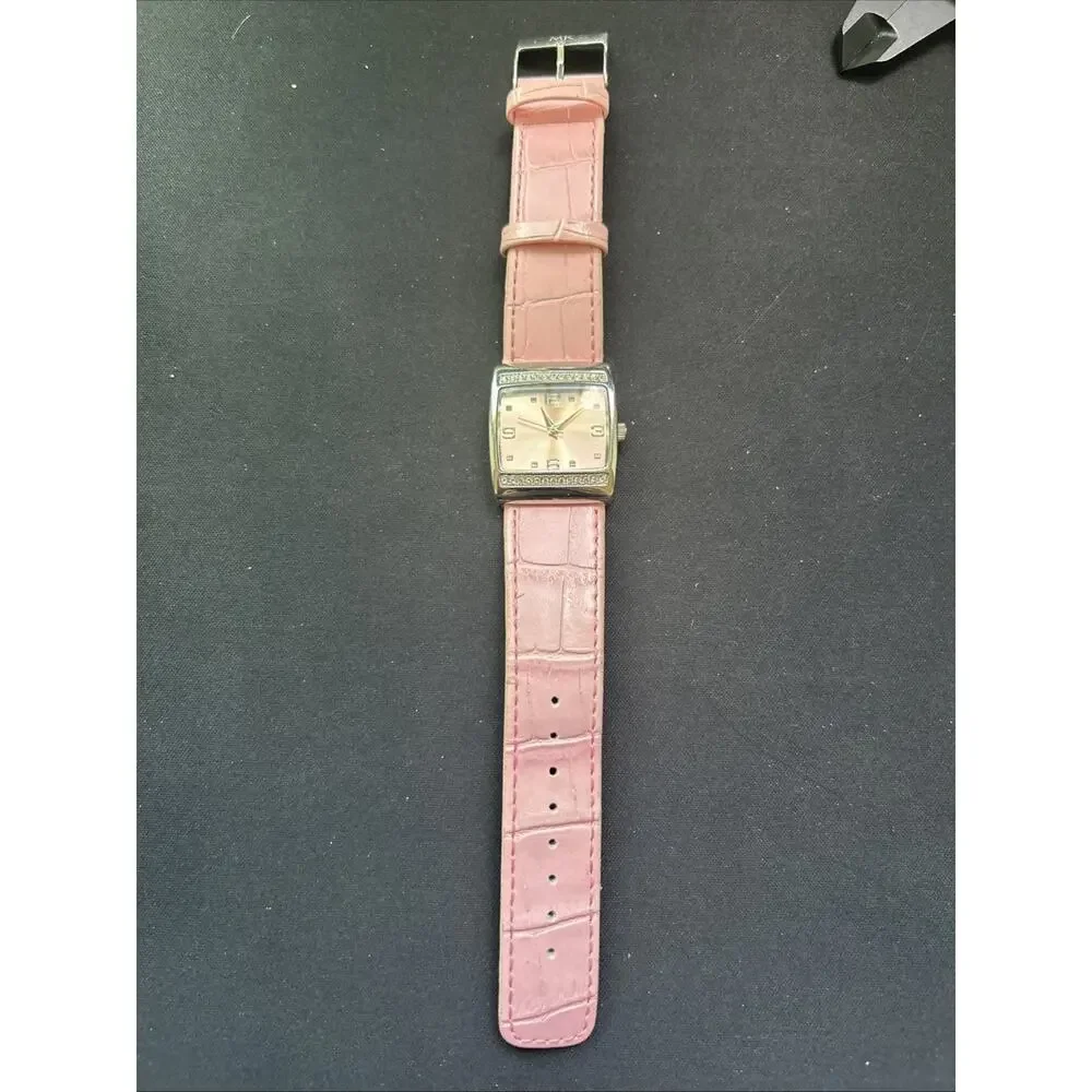 Mary Kay Silver Tone Case Pink Dial And Band Women’s Quartz Watch